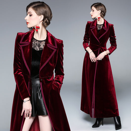 Abrigo Trench Largo Elegante para Mujer - Image 12