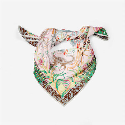 Pañuelo de Seda Estampado Cuadrado para Mujer - Image 7