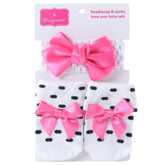 Calcetines Infantiles con Pompones 3D y Estampado de Lunares - Image 2