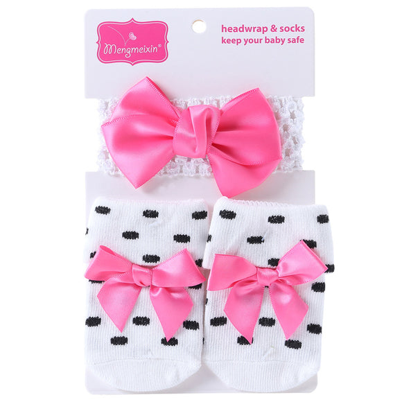 Calcetines Infantiles con Pompones 3D y Estampado de Lunares