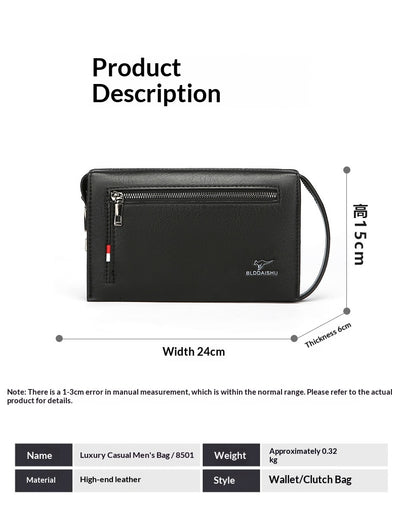 Billetera Masculina de Diseño Clutch con Cierre de Combinación - Image 27