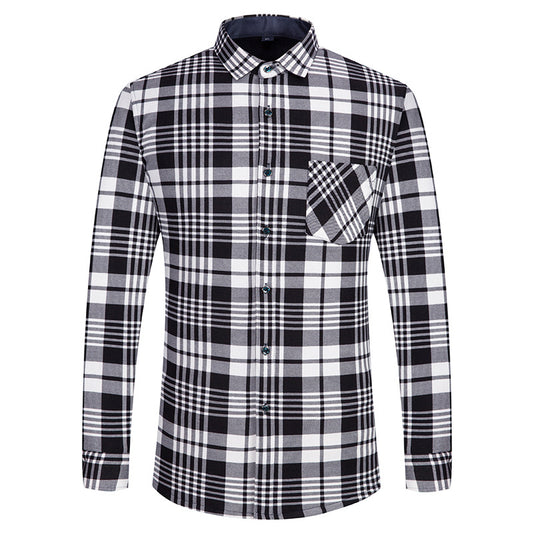 Camisa Cuadriculada Térmica para Hombre Talla Grande