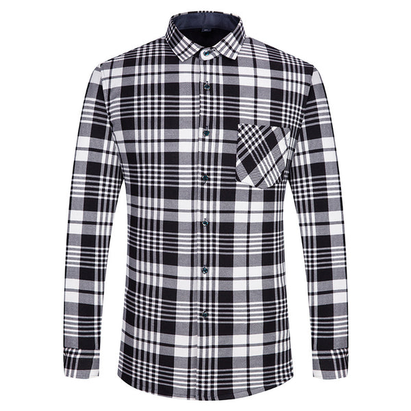 Camisa Cuadriculada Térmica para Hombre Talla Grande