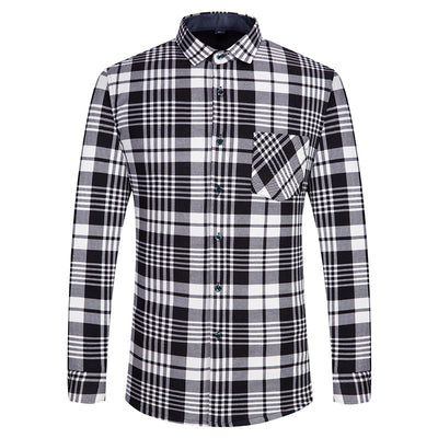 Camisa Cuadriculada Térmica para Hombre Talla Grande