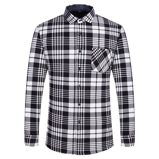 Camisa Cuadriculada Térmica para Hombre Talla Grande
