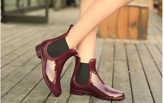 Botas de Lluvia Infantiles Impermeables con Elástico Decorativo