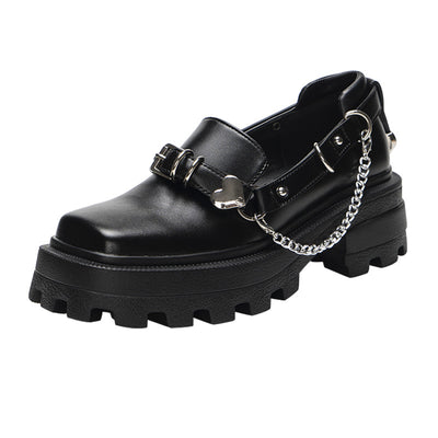 Zapatos Mary Jane Punta Cuadrada Estilo Británico Clásico - Image 8