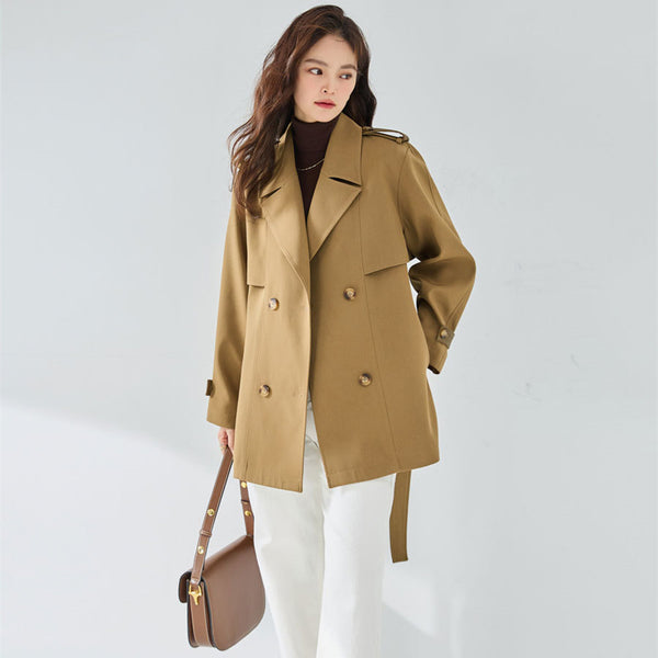 Gabardina Corta Elegante Casual para Mujer