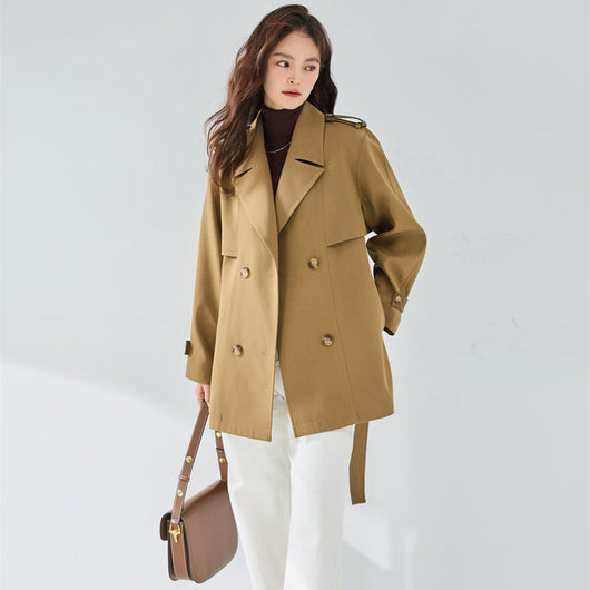 Gabardina Corta Elegante Casual para Mujer