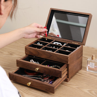 Gabinete de Almacenamiento en Madera Maciza para Cosméticos