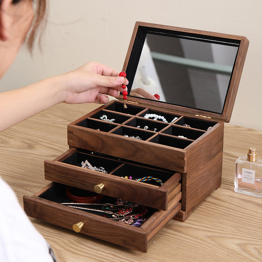 Gabinete de Almacenamiento en Madera Maciza para Cosméticos