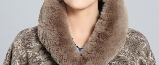 Abrigo de Lana con Capucha y Cuello de Piel de Zorro - Elegancia Atemporal - Image 10