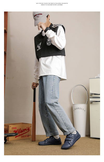 Zapatos Casuales de Cuero Ancho con Velcro para Hombre y Mujer Talla Grande - Image 27