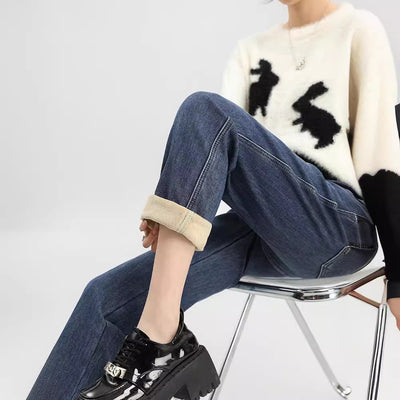 Jeans Cortos Acolchados para Mujer con Forro Térmico - Image 3