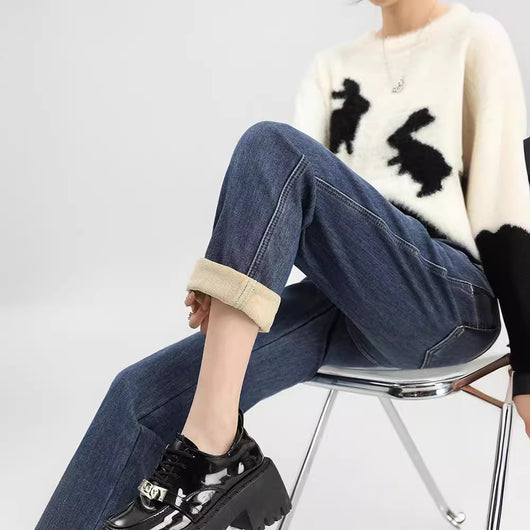 Jeans Cortos Acolchados para Mujer con Forro Térmico - Image 3