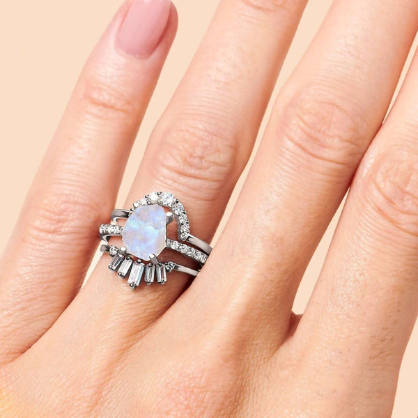 Anillo Triple de Plata Esterlina 925 con Circonitas - Diseño Exclusivo
