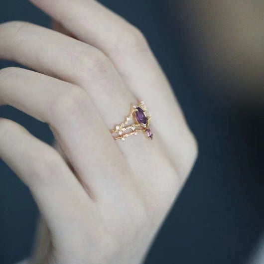 Anillo Vintage de Flores con Cristales - Image 5