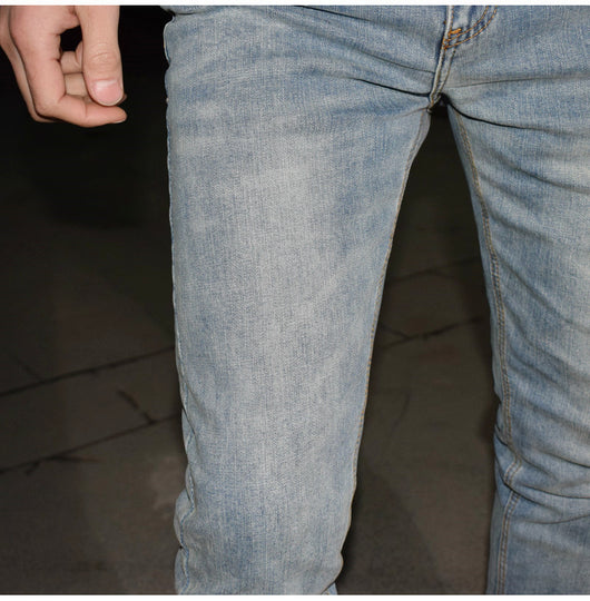 Jeans Vintage Azul Claro Desgastado con Stretch - Image 4