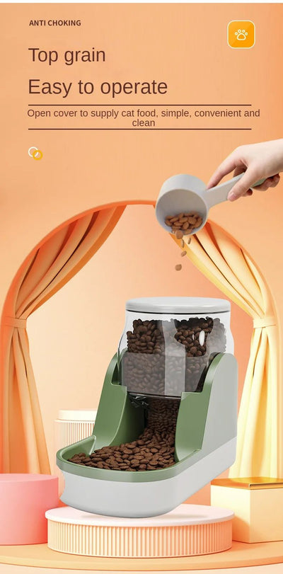 Fuente de Agua y Comedero Automático para Mascotas - Dispensador de Alimento Seco de Gran Capacidad - Image 17