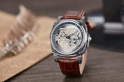 Reloj Mecánico Automático Vintage con Esfera Luminosa y Relieves - Image 19