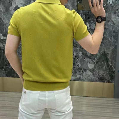 Polo Casual Lujo Asequible con Estampado de Piña - Manga Corta para Hombre - Image 15