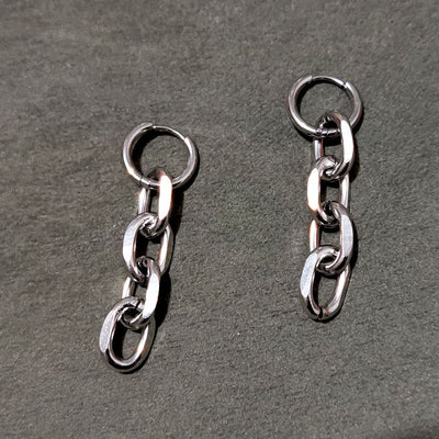 Aretes de Cadena Acero Inoxidable - Diseño Exagerado y Trendy - Image 5