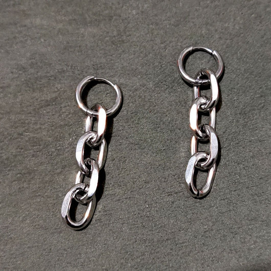 Aretes de Cadena Acero Inoxidable - Diseño Exagerado y Trendy - Image 5