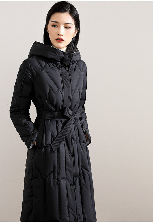 Chaqueta Larga Acolchada sin Costuras con Plumón para Mujer - Image 7