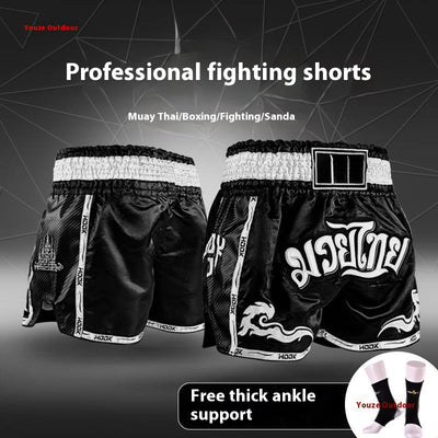 Pantalones Cortos Profesionales de Boxeo Tailandés y Sanda para Hombre y Mujer - Image 2