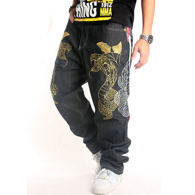 Jeans Hip Hop con Bordados Creativos para Hombre - Image 20