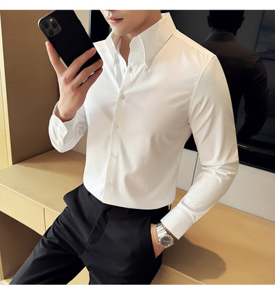 Camisa Manga Larga Talla Grande sin Planchado - Comodidad Profesional - Image 15