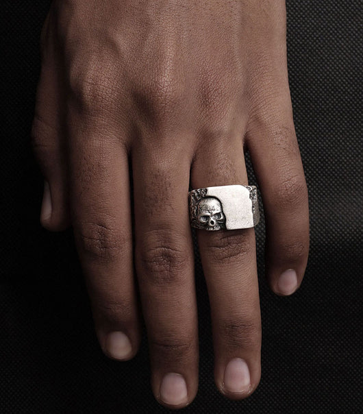 Anillo de Plata 925 Calavera para Hombre Talla Grande - Image 2