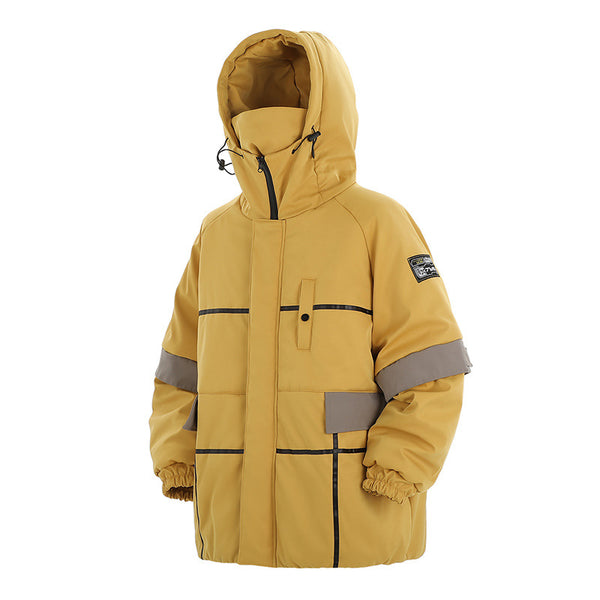 Abrigo Acolchado para Hombre con Capucha y Detalles en Contraste - Image 3