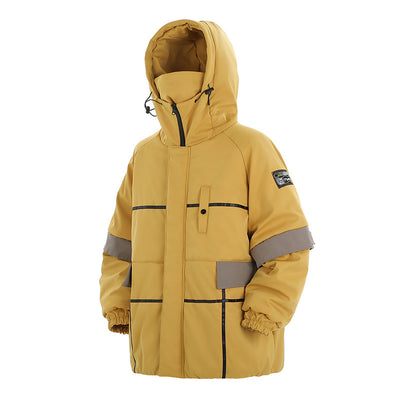 Abrigo Acolchado para Hombre con Capucha y Detalles en Contraste - Image 3