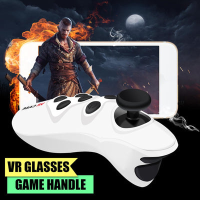 White VR game controller with a black joystick and multiple black buttons, labeled 'VR CASE' in red.