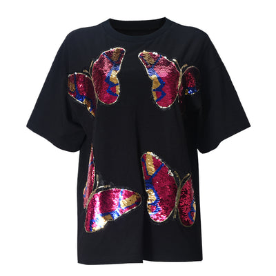 Blusa Escote Redondo con Lentejuelas Bordadas para Mujer - Image 12