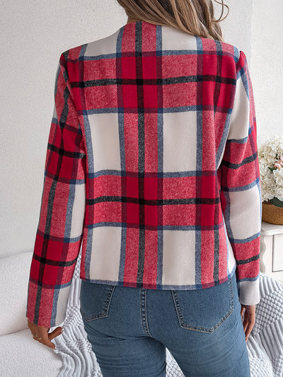 Conjunto de Tweed a Cuadros Manga Larga para Mujer - Image 10