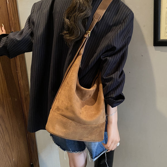 Bolsas Bucket de Ante Vintage para Mujer