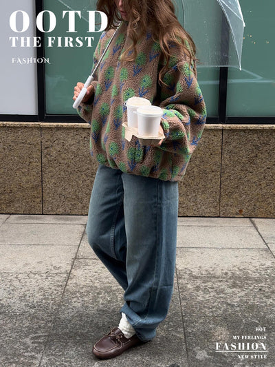 Sudadera con Capucha y Cierre Medio de Felpa Jacquard - Image 9