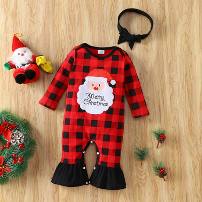 Body Bebé Algodón Manga Larga con Diseño Navideño Patchwork - Image 9