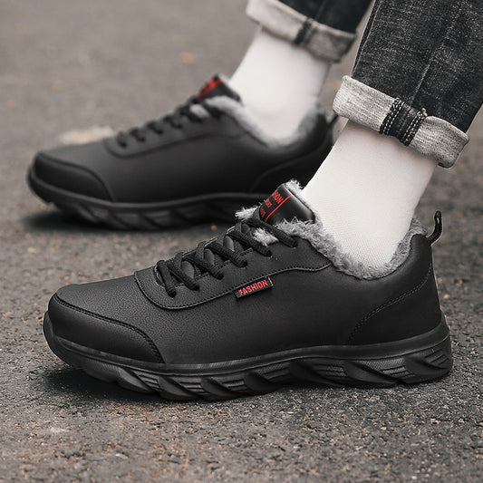 Zapatillas Casuales para Hombre con Forro Cálido y Cuero Sintético