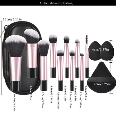 Set de Brochas de Maquillaje Portátil con Estuche de Viaje - Image 6