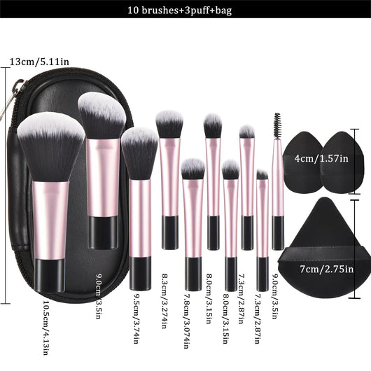 Set de Brochas de Maquillaje Portátil con Estuche de Viaje - Image 6