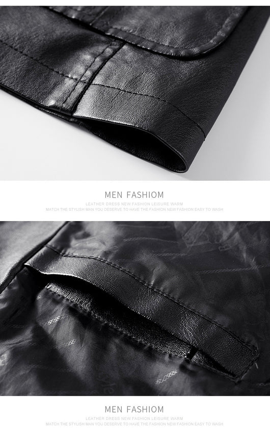 Blazer de Cuero Slim Fit Primavera para Hombre - Image 11