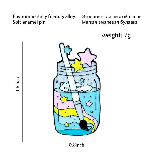 Insignia Botella de Tinta Kawaii en Aleación - Diseño Creativo - Image 6