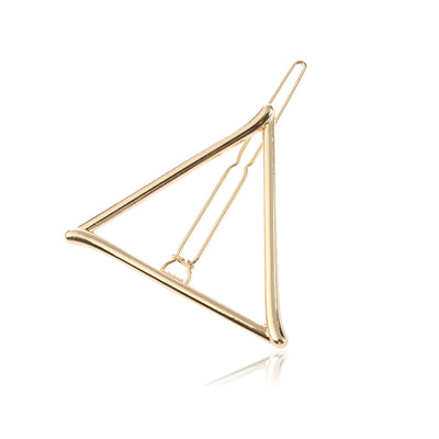 Clip de Cabello Geométrico Triangular de Metal con Motivo Luna - Image 35