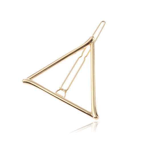 Clip de Cabello Geométrico Triangular de Metal con Motivo Luna - Image 35