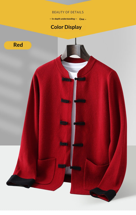 Chaqueta Retro Tang Estilo Chino para Hombre - Casual de Manga Larga - Image 25