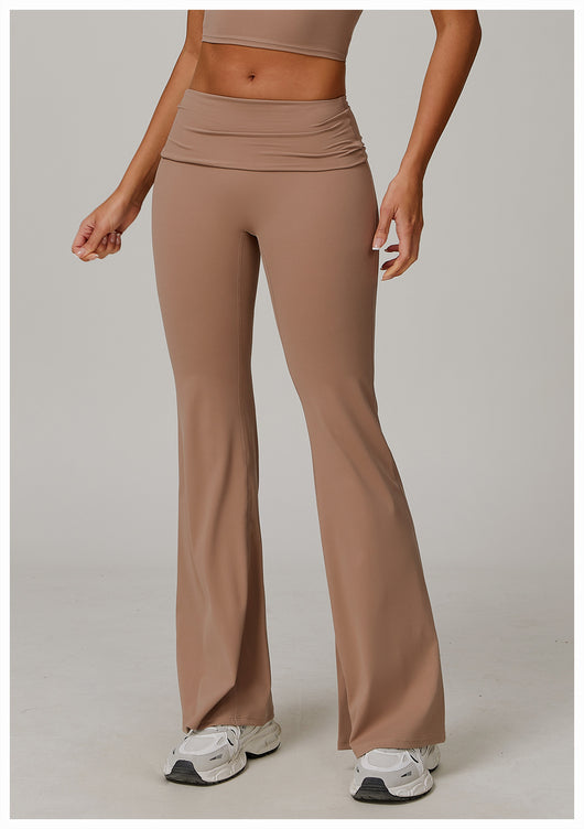 Pantalones Yoga Cintura Alta Plegables para Mujer - Image 30