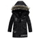Chaqueta Acolchada para Niño con Cuello de Pelaje y Algodón Cálido